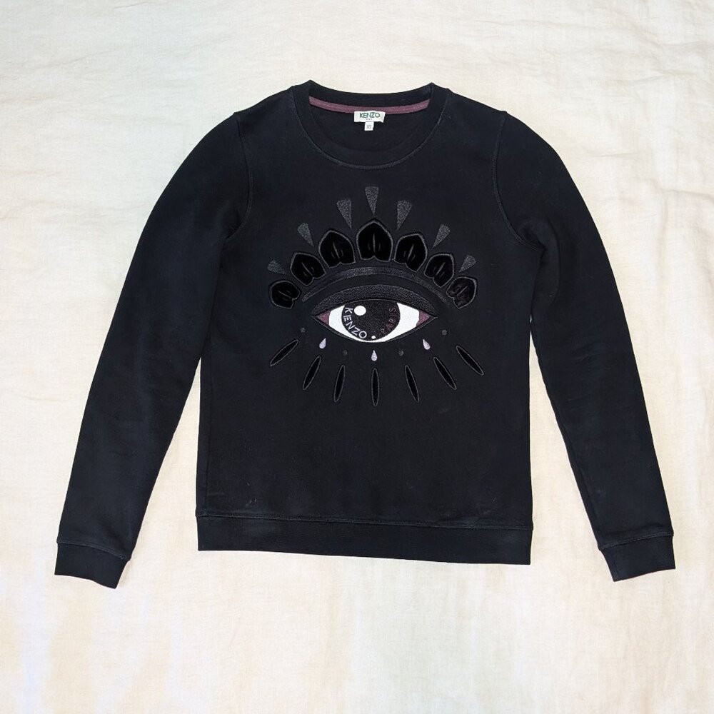 Kenzo Black Embroidered Eye Sweatshirt